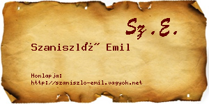 Szaniszló Emil névjegykártya